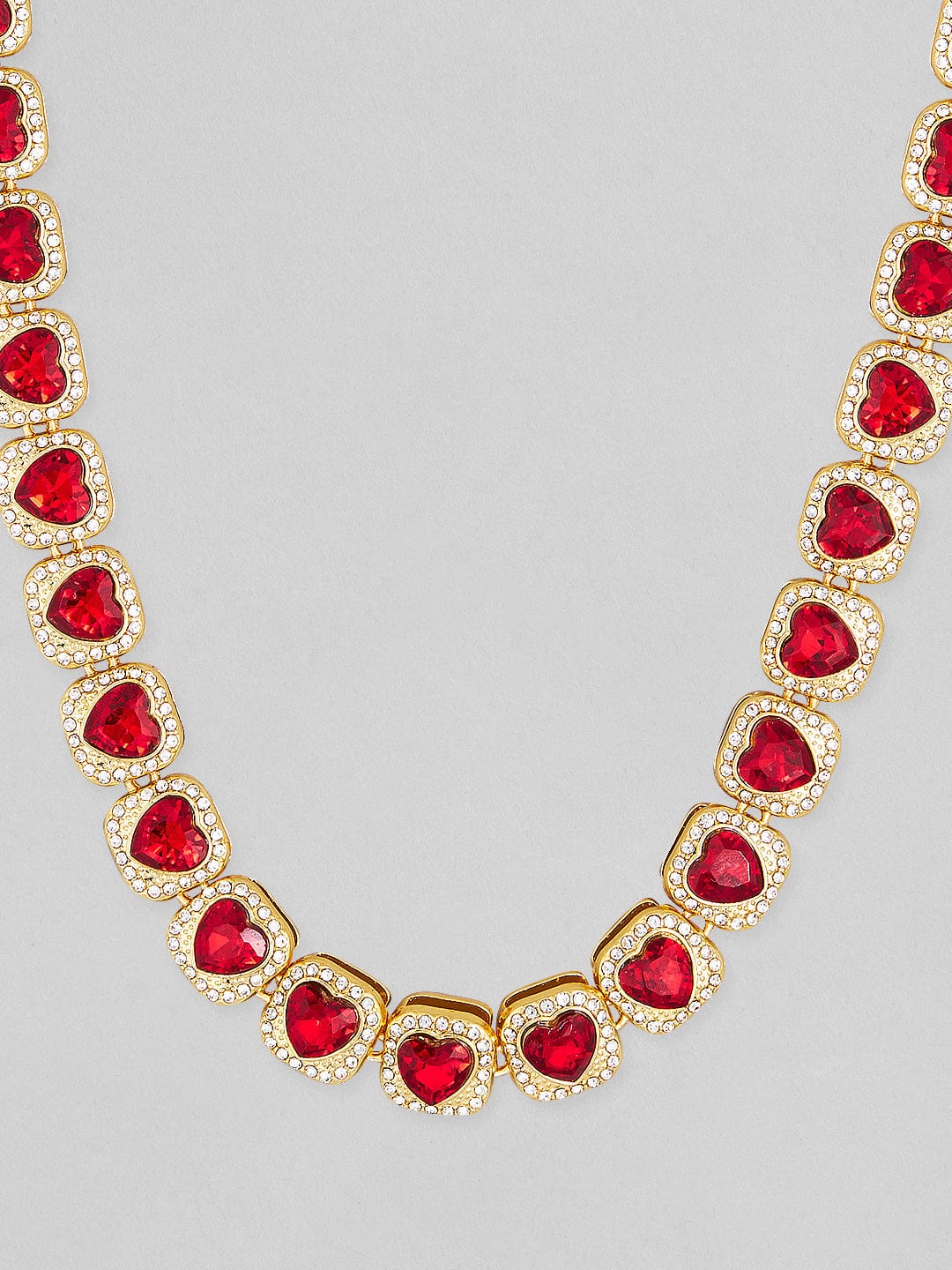 Precious Hearts Gold Plated Necklace