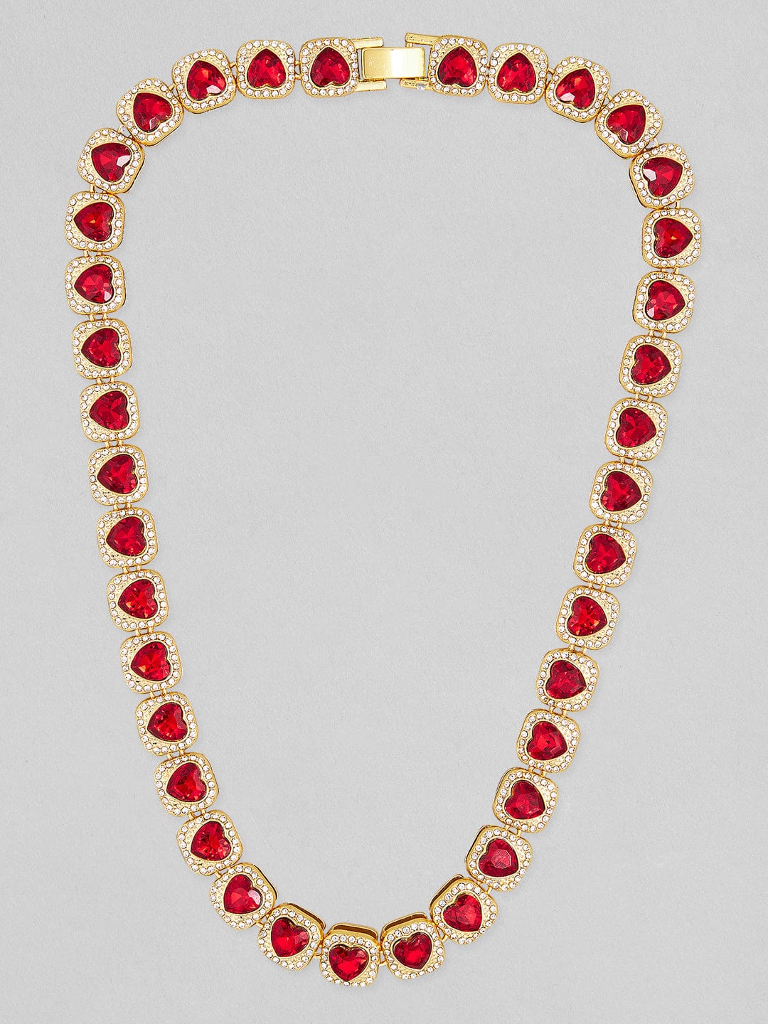 Precious Hearts Gold Plated Necklace