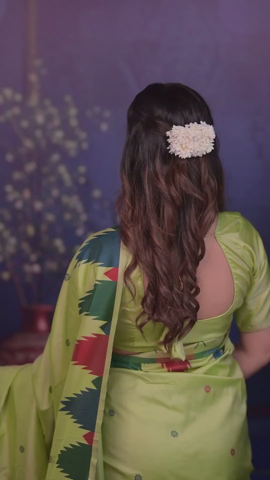 Parrot Green Banarasi Silk Saree with Multicolor Ikat Design & Rich Zari Woven Pallu