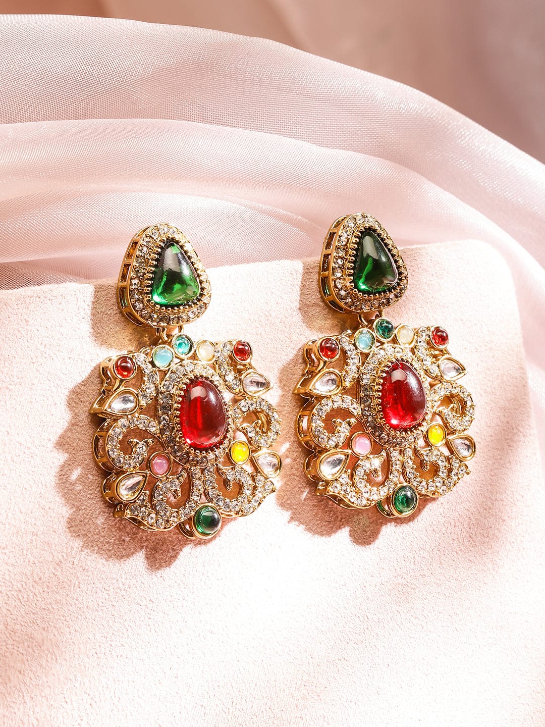 Prismatic Floral American Diamond Zirconia Danglers