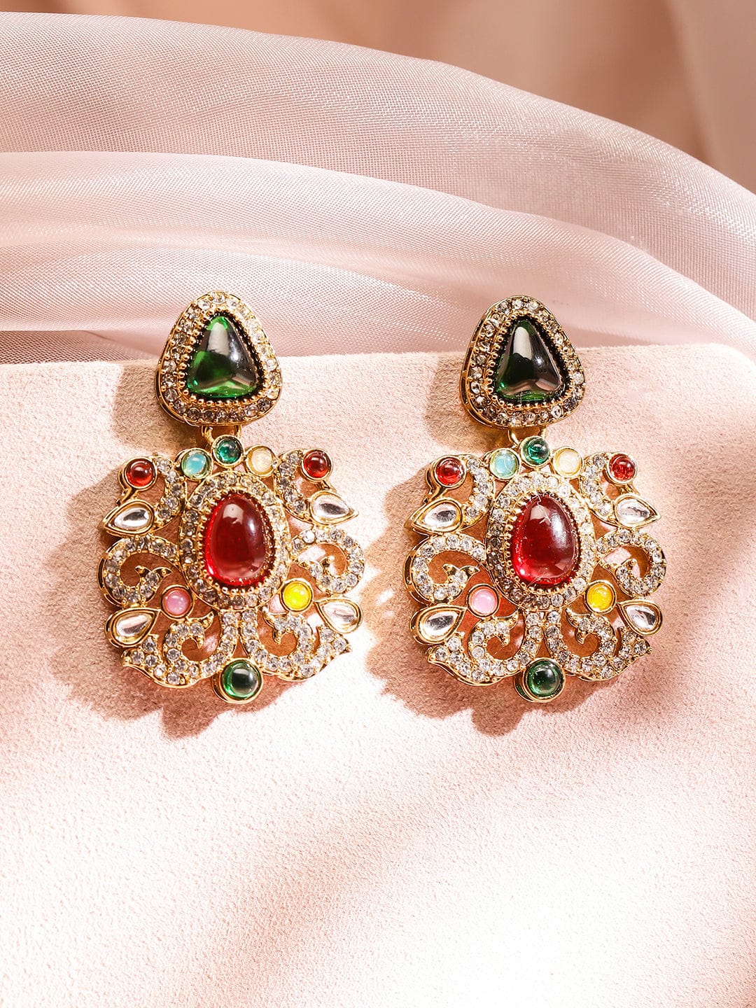 Prismatic Floral American Diamond Zirconia Danglers
