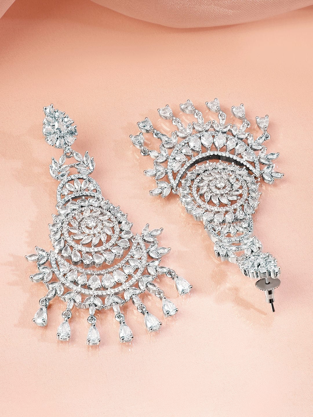 Queen’s Whisper American Diamond Zirconia Chandbali