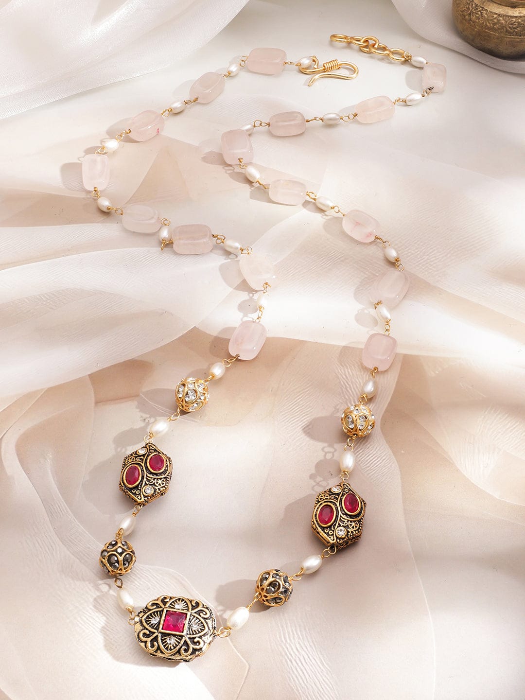 Radiant Beaded with Pearls Necklace