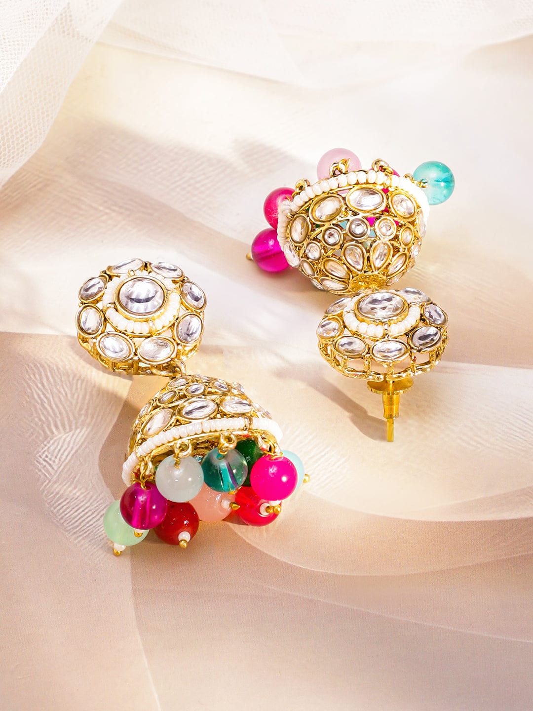 Rainbow Spark Kundan Necklace Set
