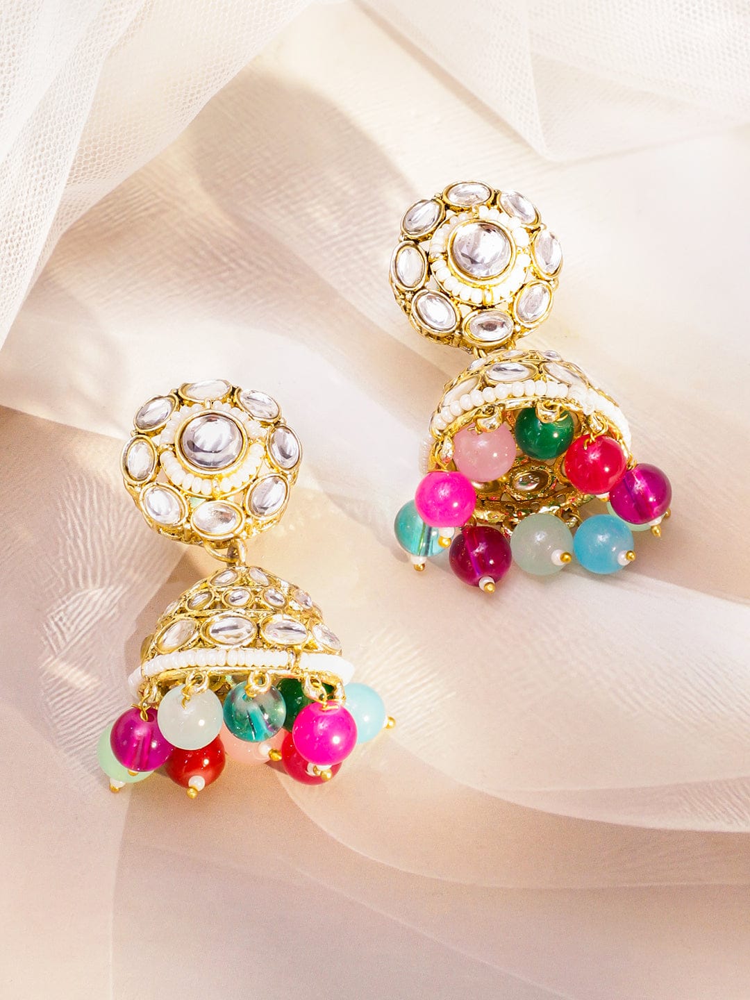 Rainbow Spark Kundan Necklace Set