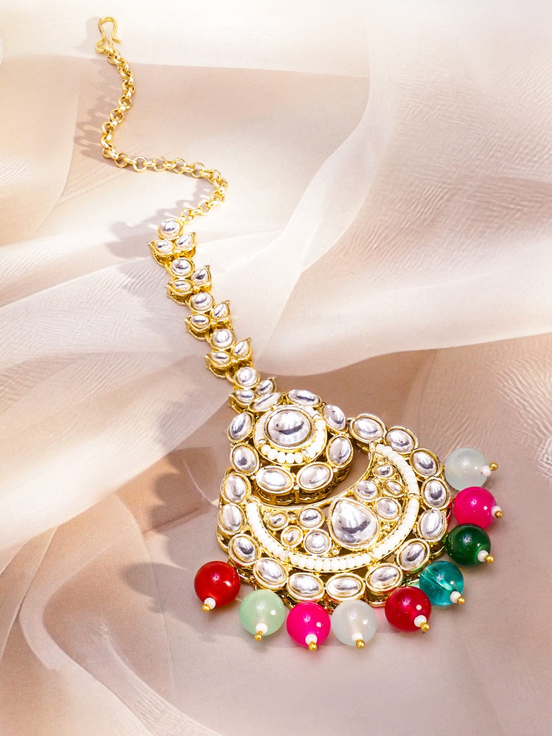 Rainbow Spark Kundan Necklace Set