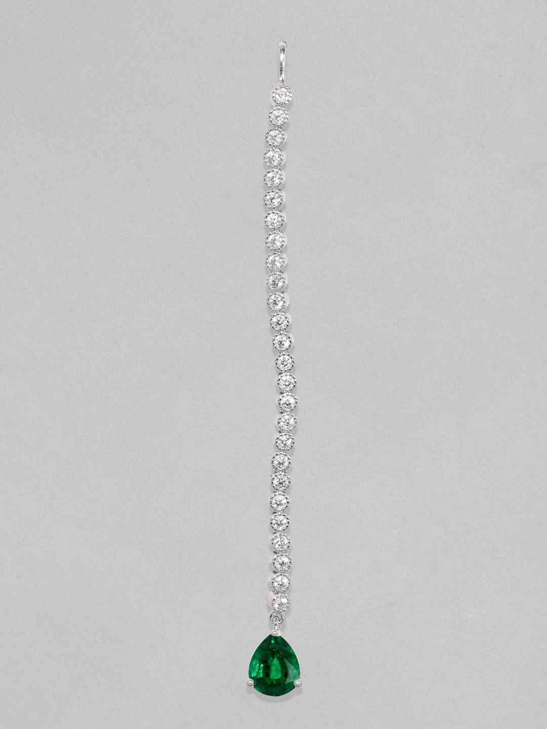 Wentra Gold-Plated American Diamond Studded Maang Tikka Head Jewellery