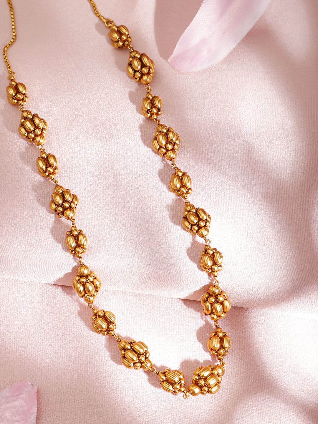 Wentra 24K Gold Plated Handcrafted Temple Necklace