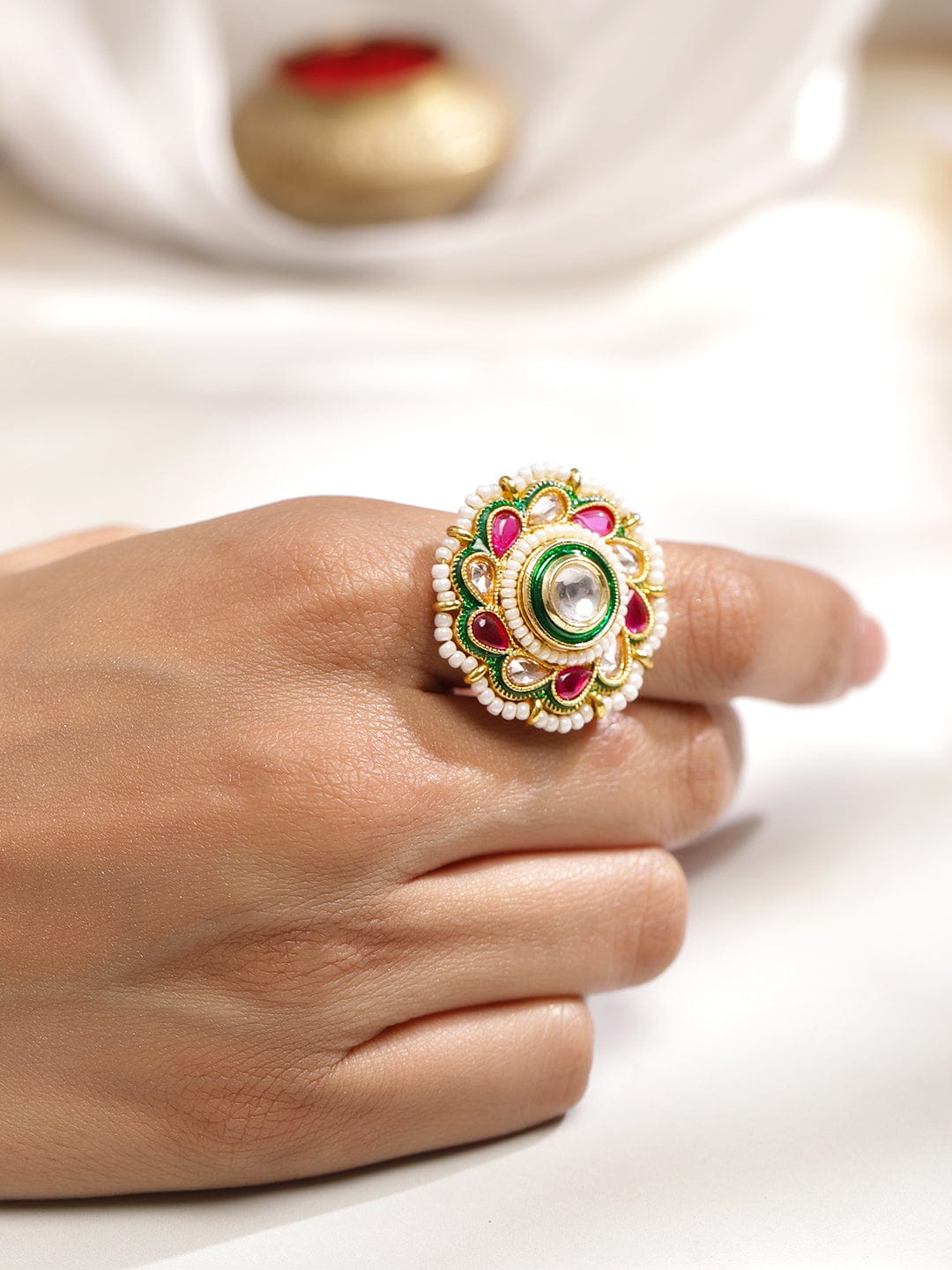Roses & Regalia Kundan Ring