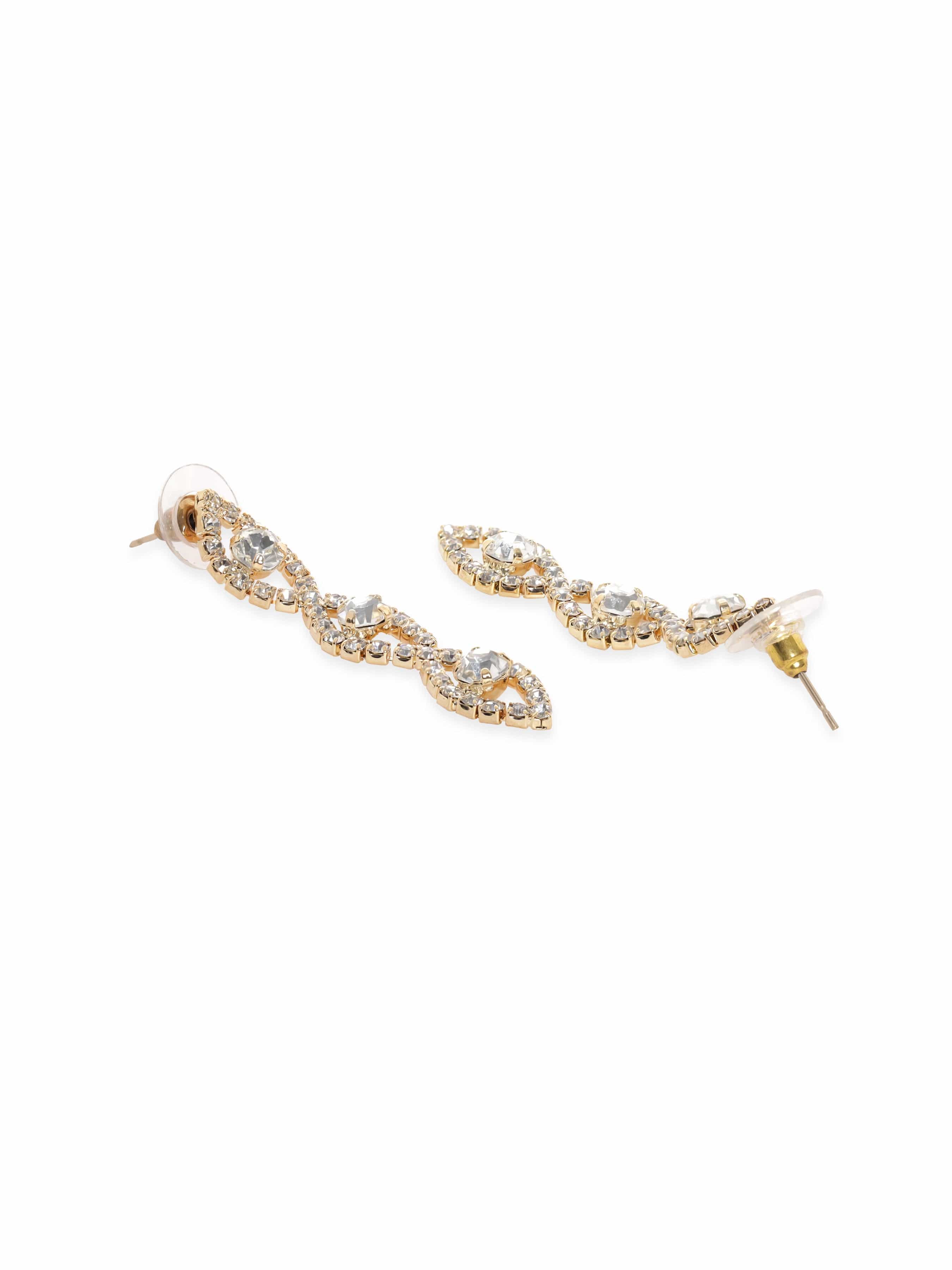 Twisted Wine Patter American Diamond Zirconia Necklace Set