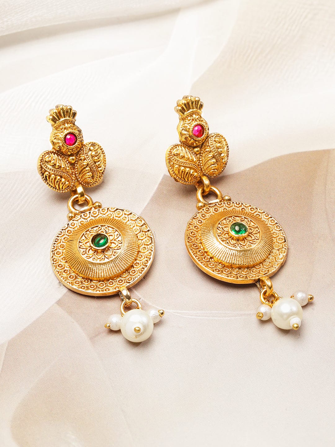 Antique Finish Gold Necklace Set