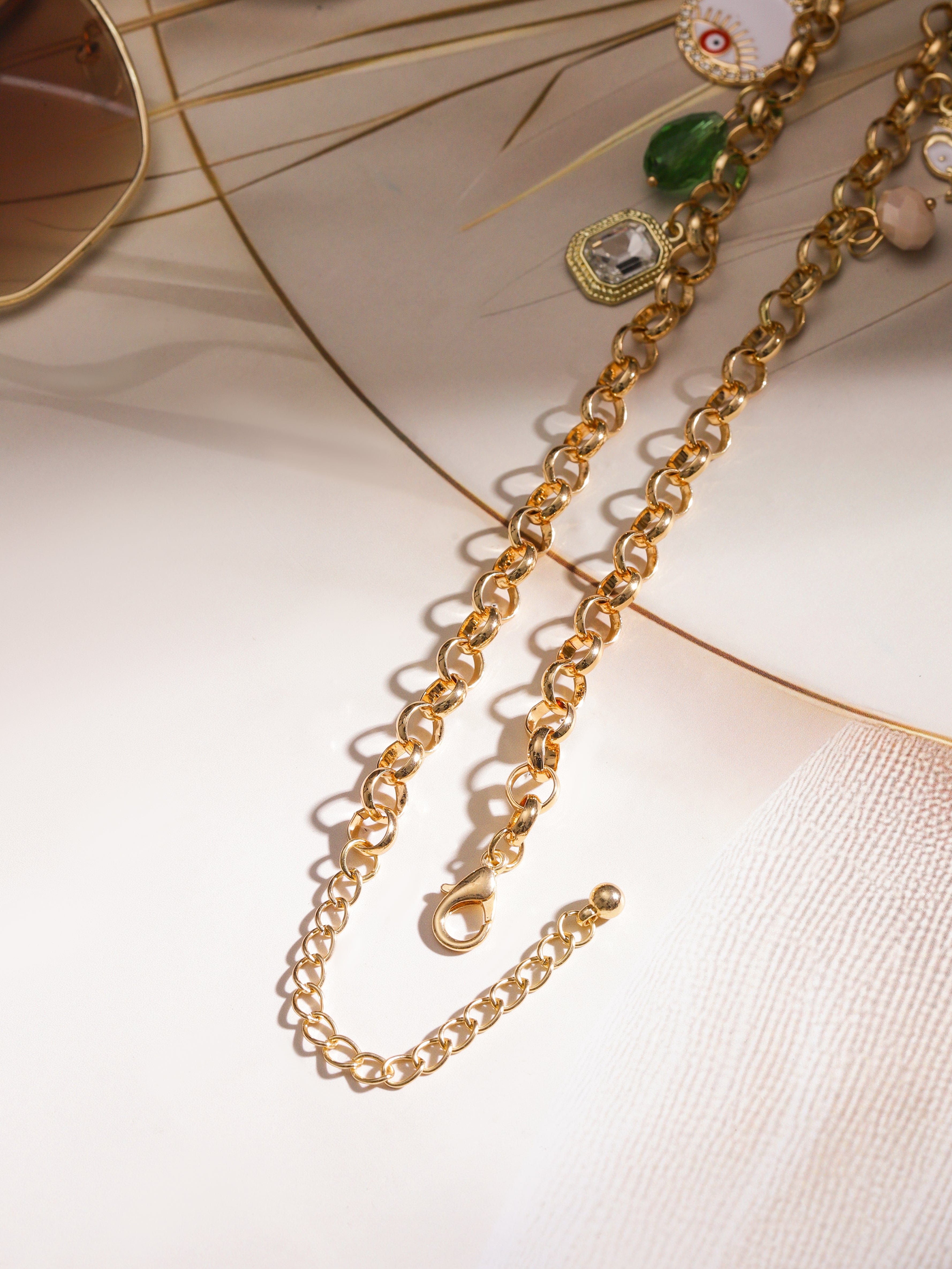 Multi Charms Gold Necklace