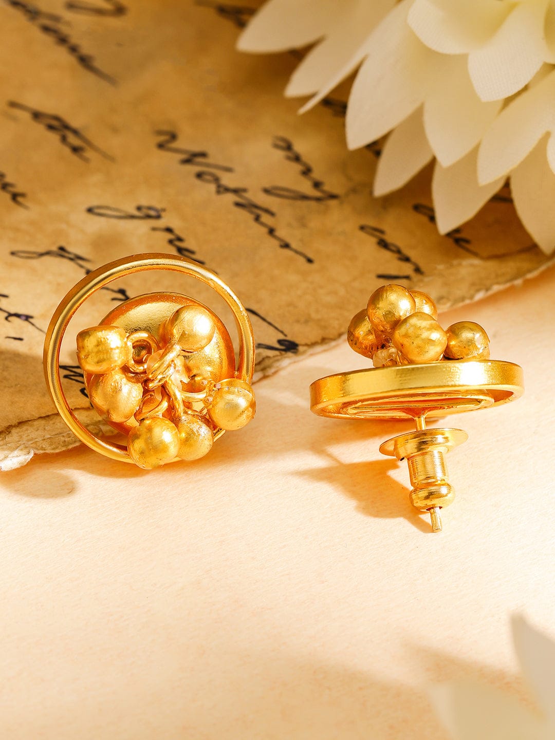 Gold Toned Geometric Necklace Set