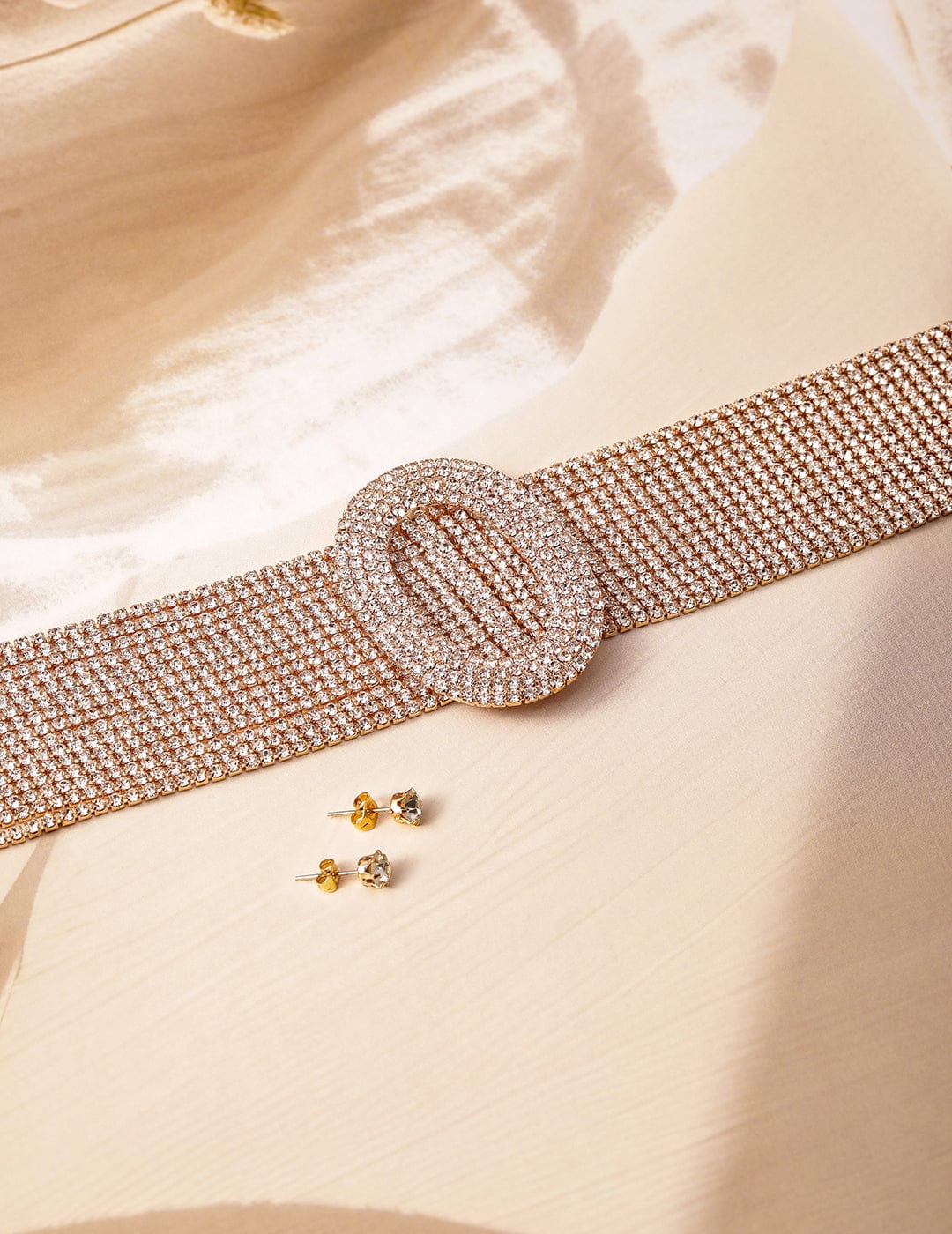 American Diamond Zirconia Mesh Choker Set