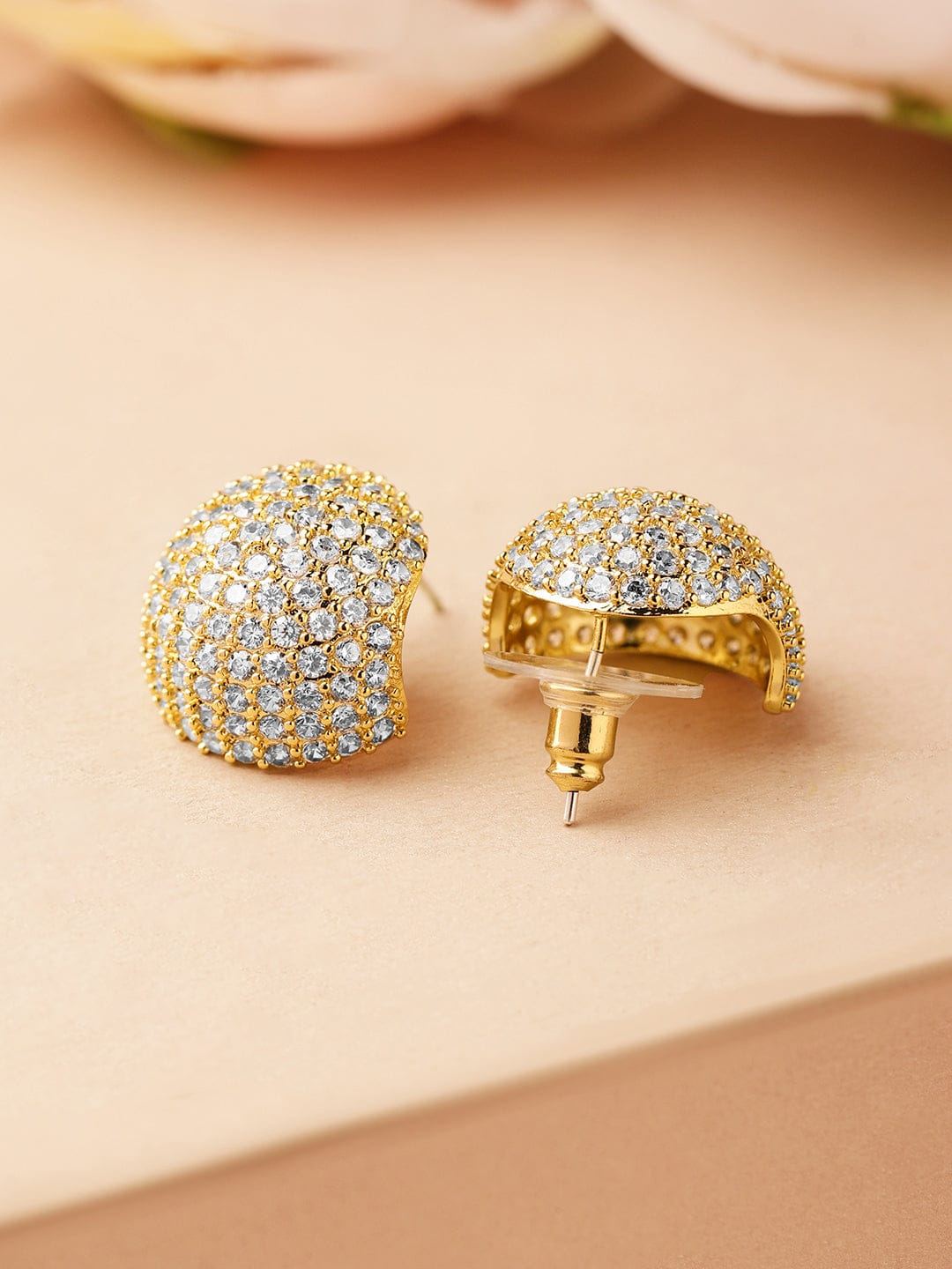 Golden Stardust Cubic Zirconia Studs