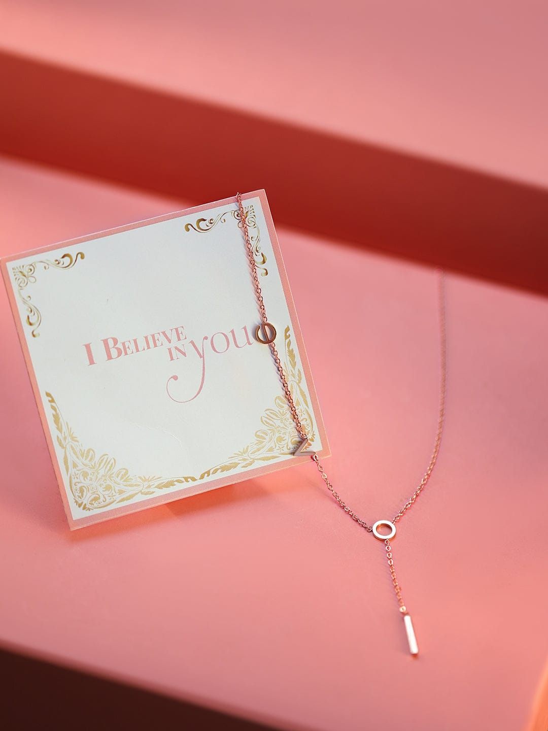 Love Pendant Necklace In Rose Gold