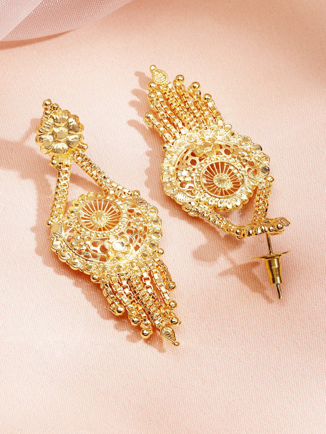 Floral Design Gold Necklace Set