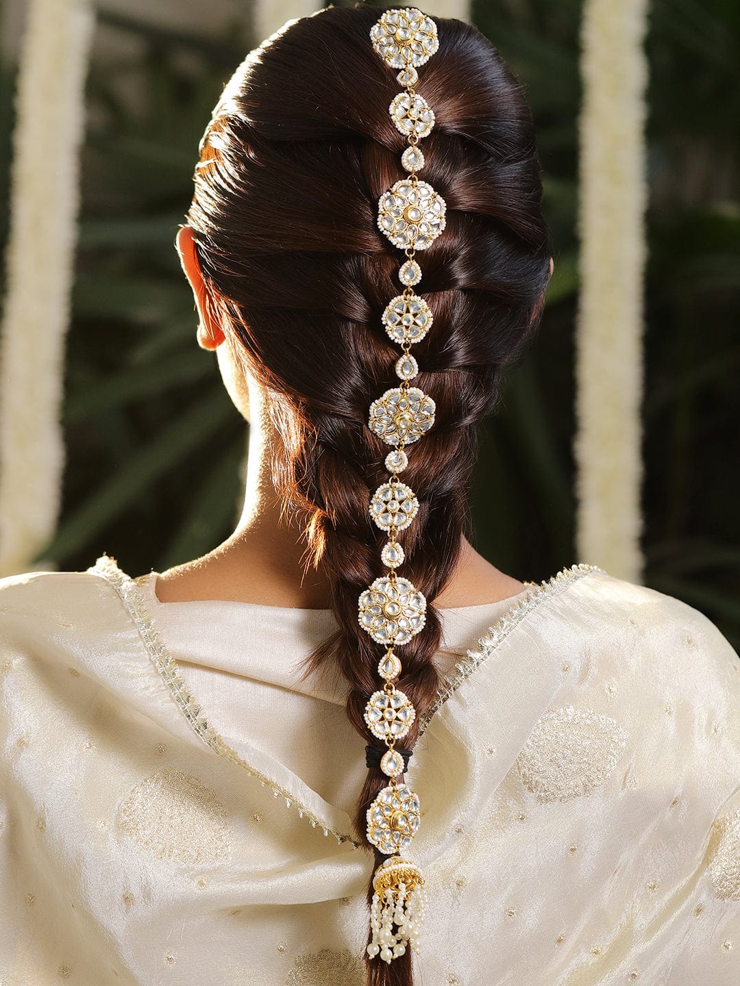 Whisper of White Radiance Braid Brooch