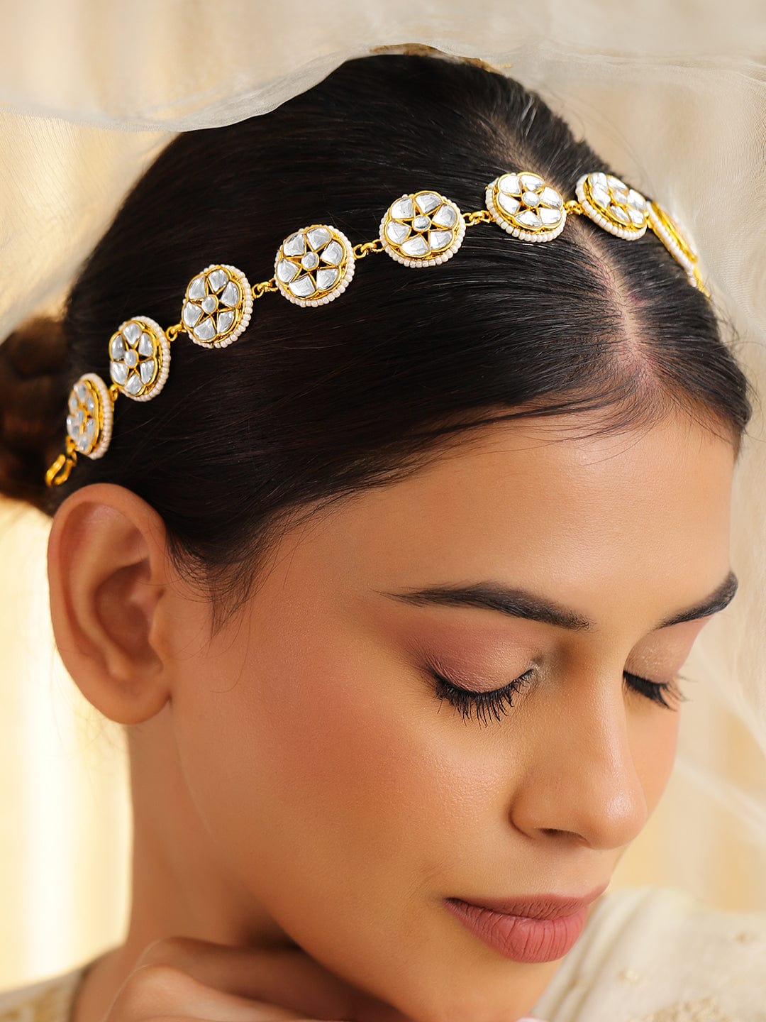 Heritage Glow Kundan Sheeshphool