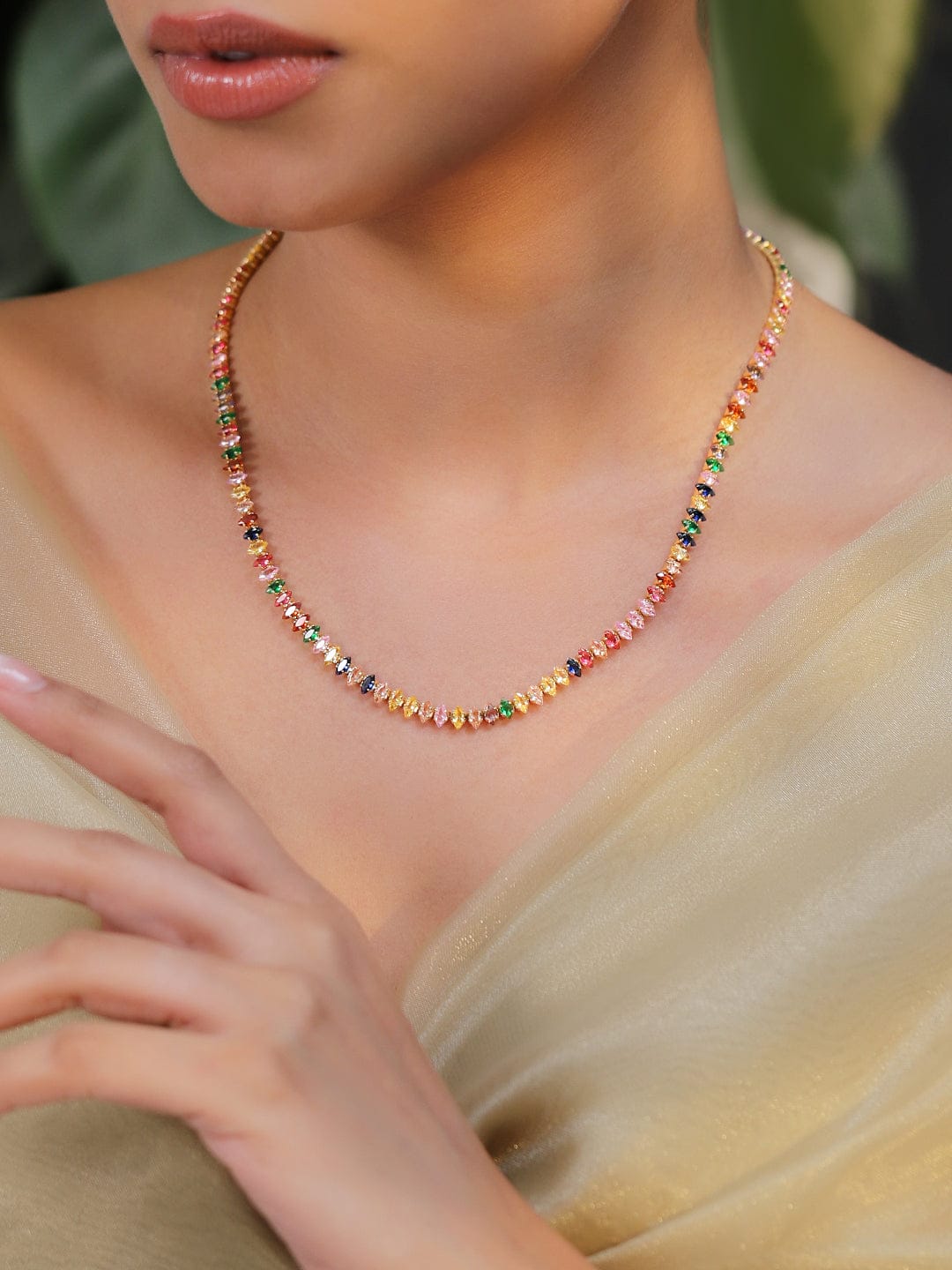 Multi Colored Beaded Necklace