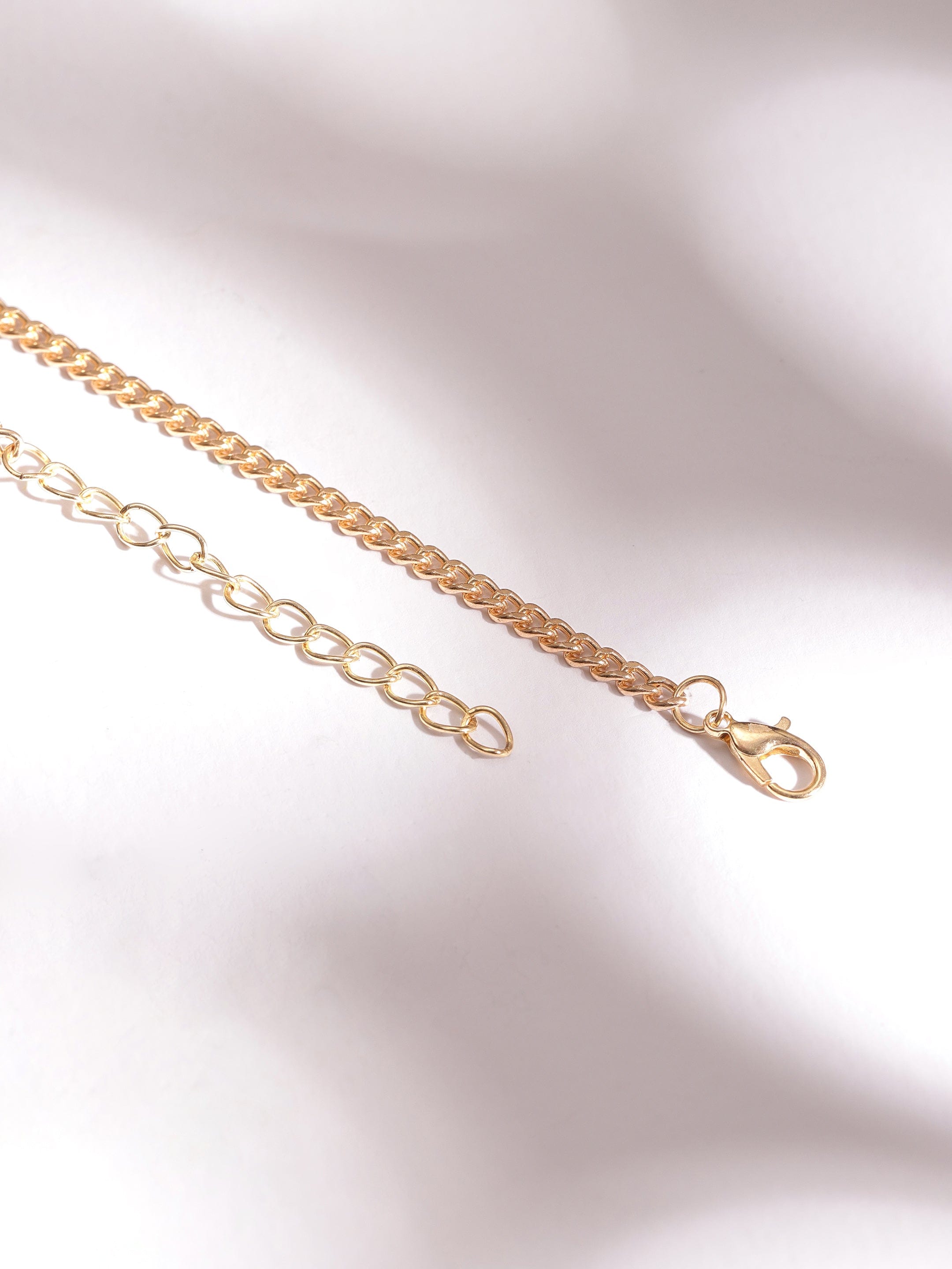 Multicolor Crystal Studded Layered Gold Necklace