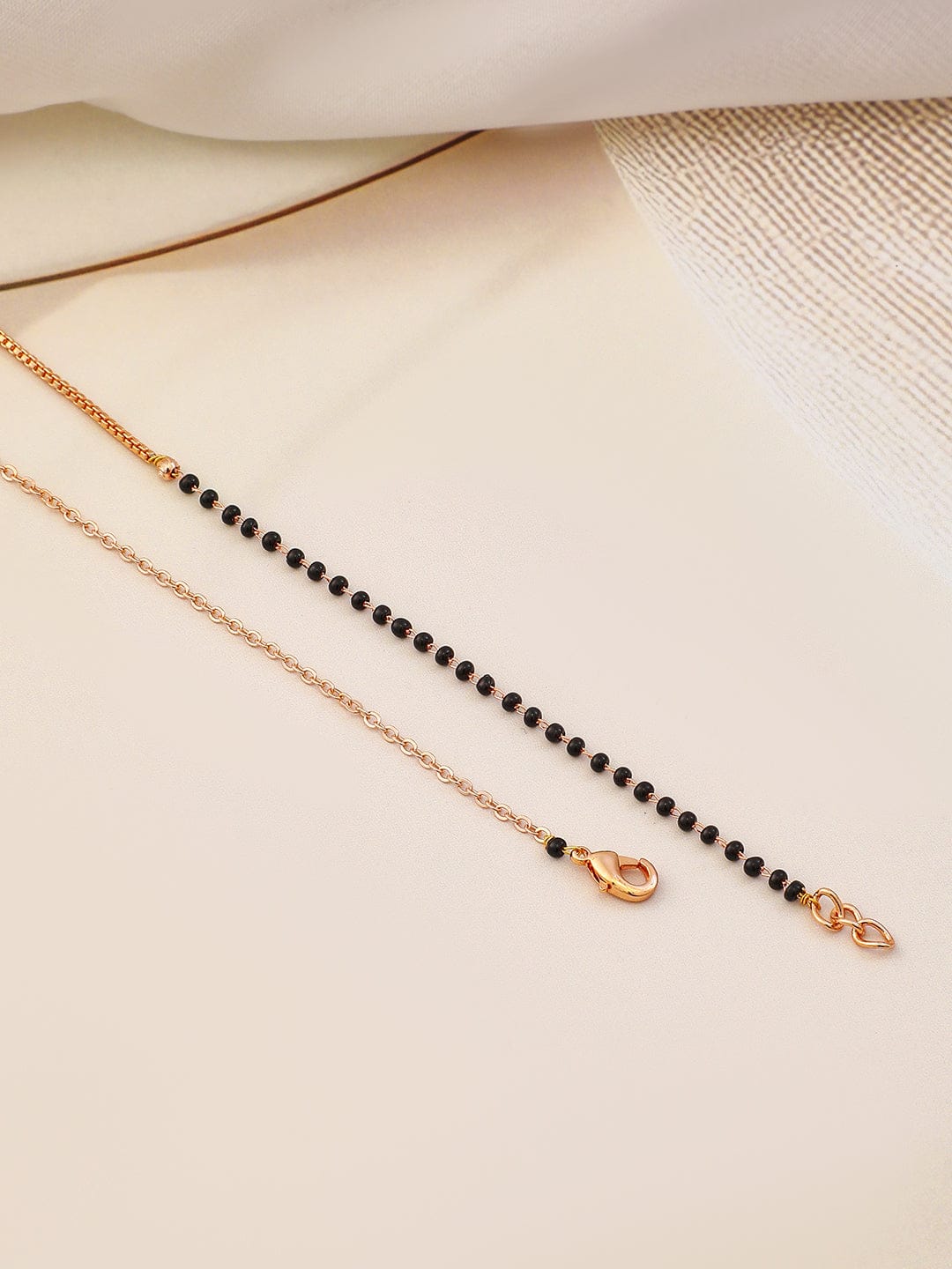 Ruby American Diamond Zirconia Gold Mangalsutra