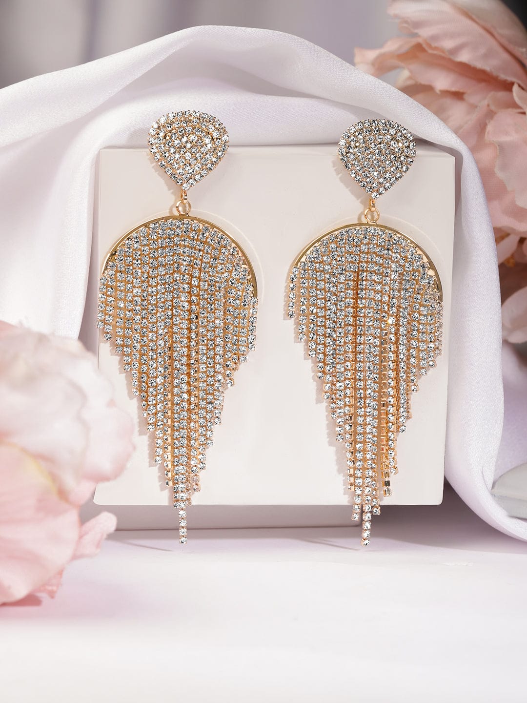 Runway Glam Crystal Multistrands Earrings