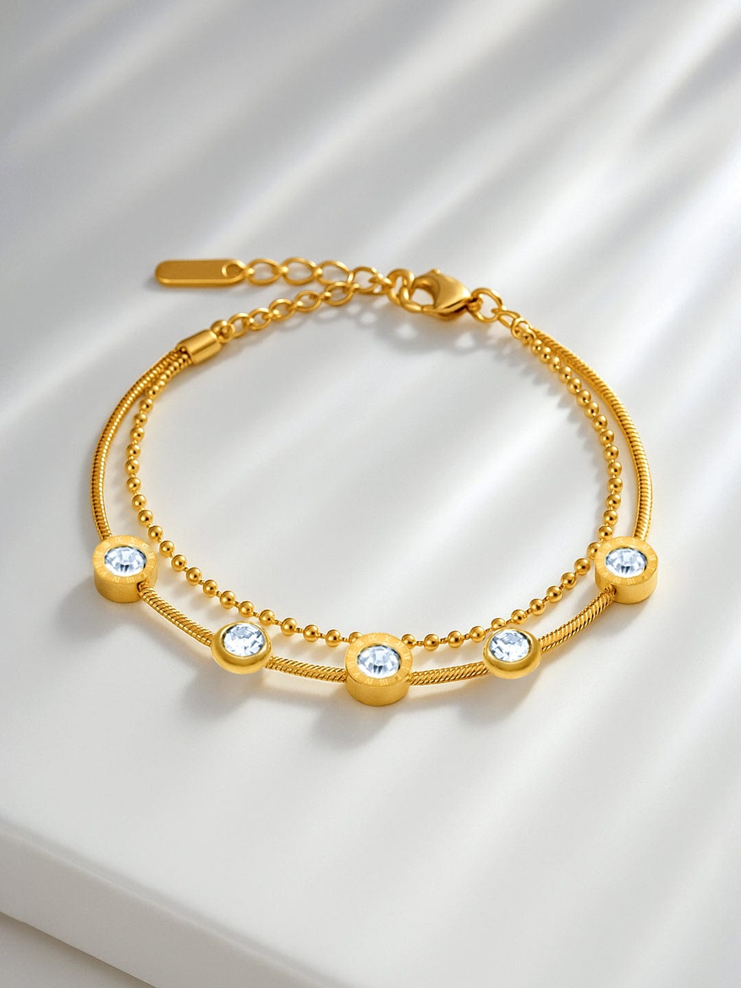 Flashy Charms Gold Plated Bracelet