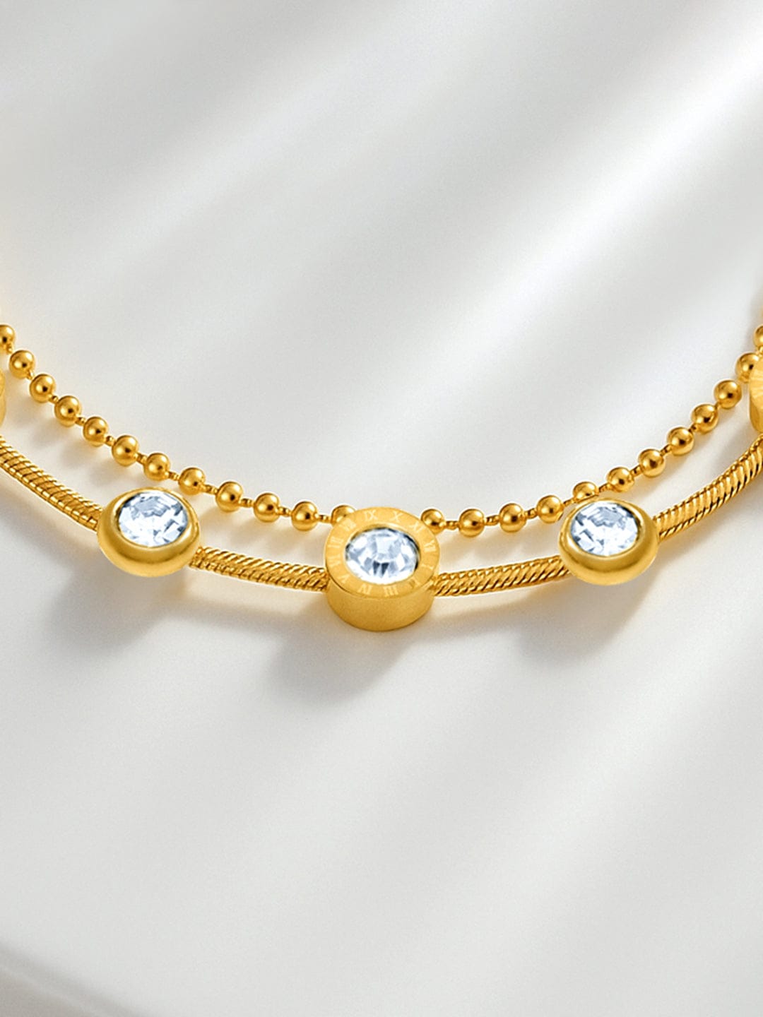Flashy Charms Gold Plated Bracelet