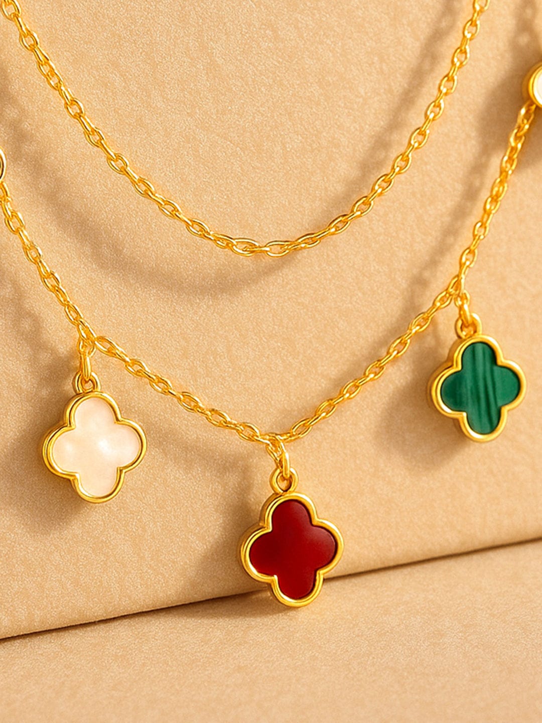 Trendy Multicolour Layered Chain Necklace