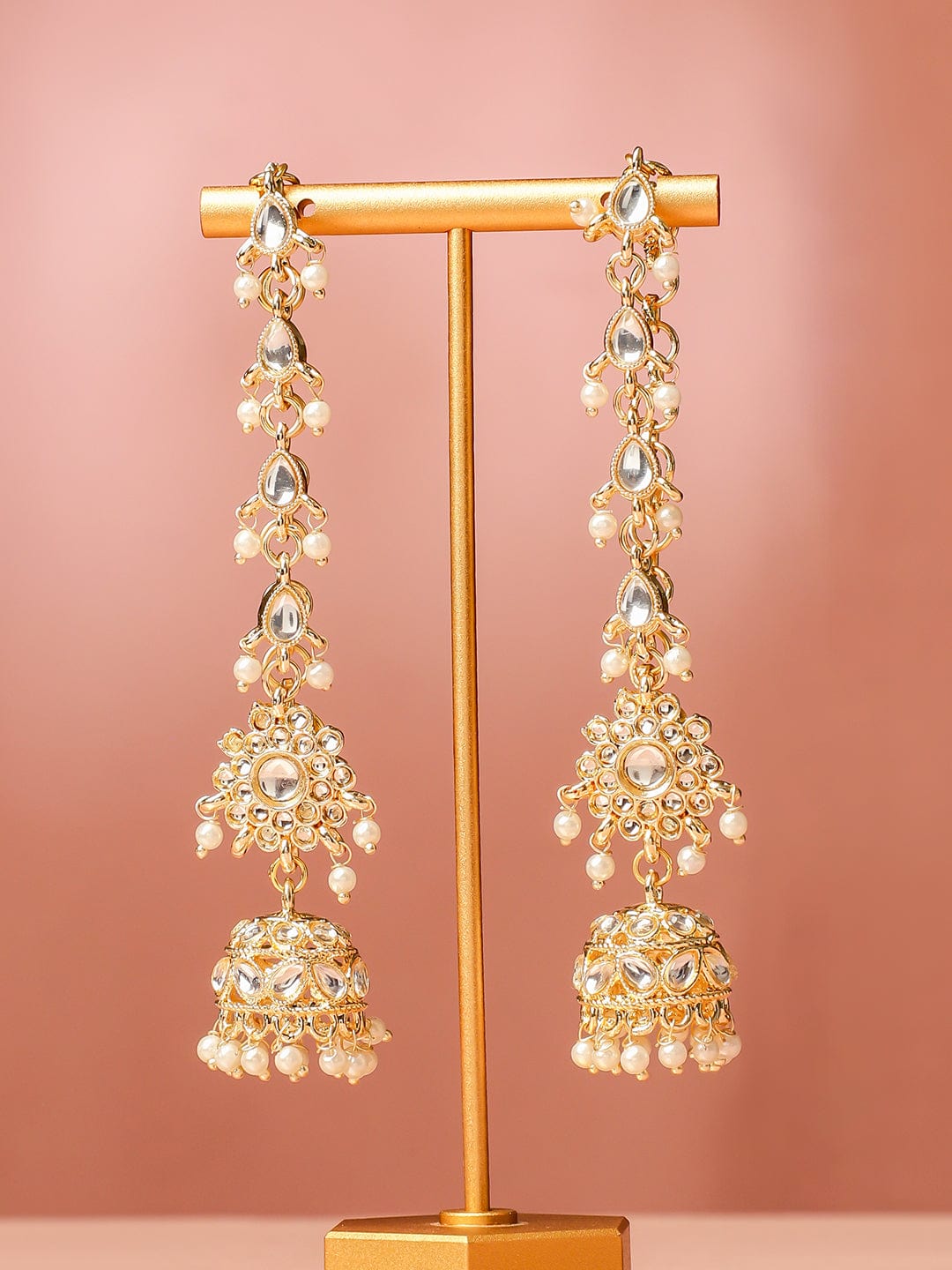 Golden Stories Dipped in Kundan Jhumka