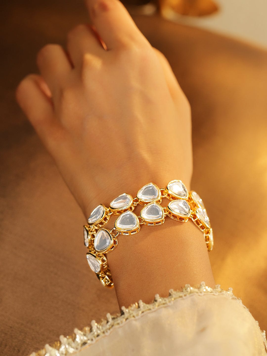 Moon Dance in Kundan Bracelet