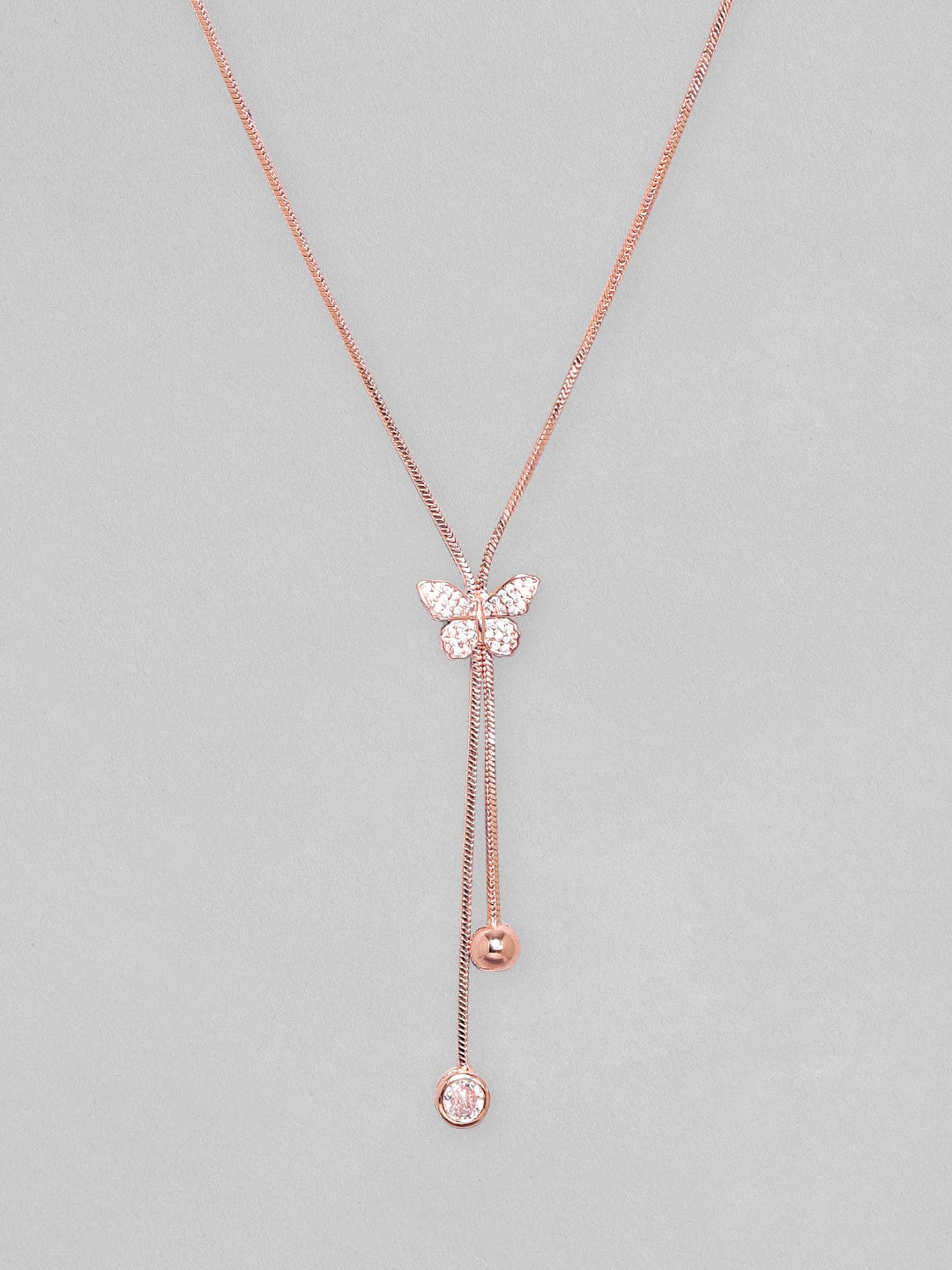 Chic Butterfly Rose Gold Necklace Chain