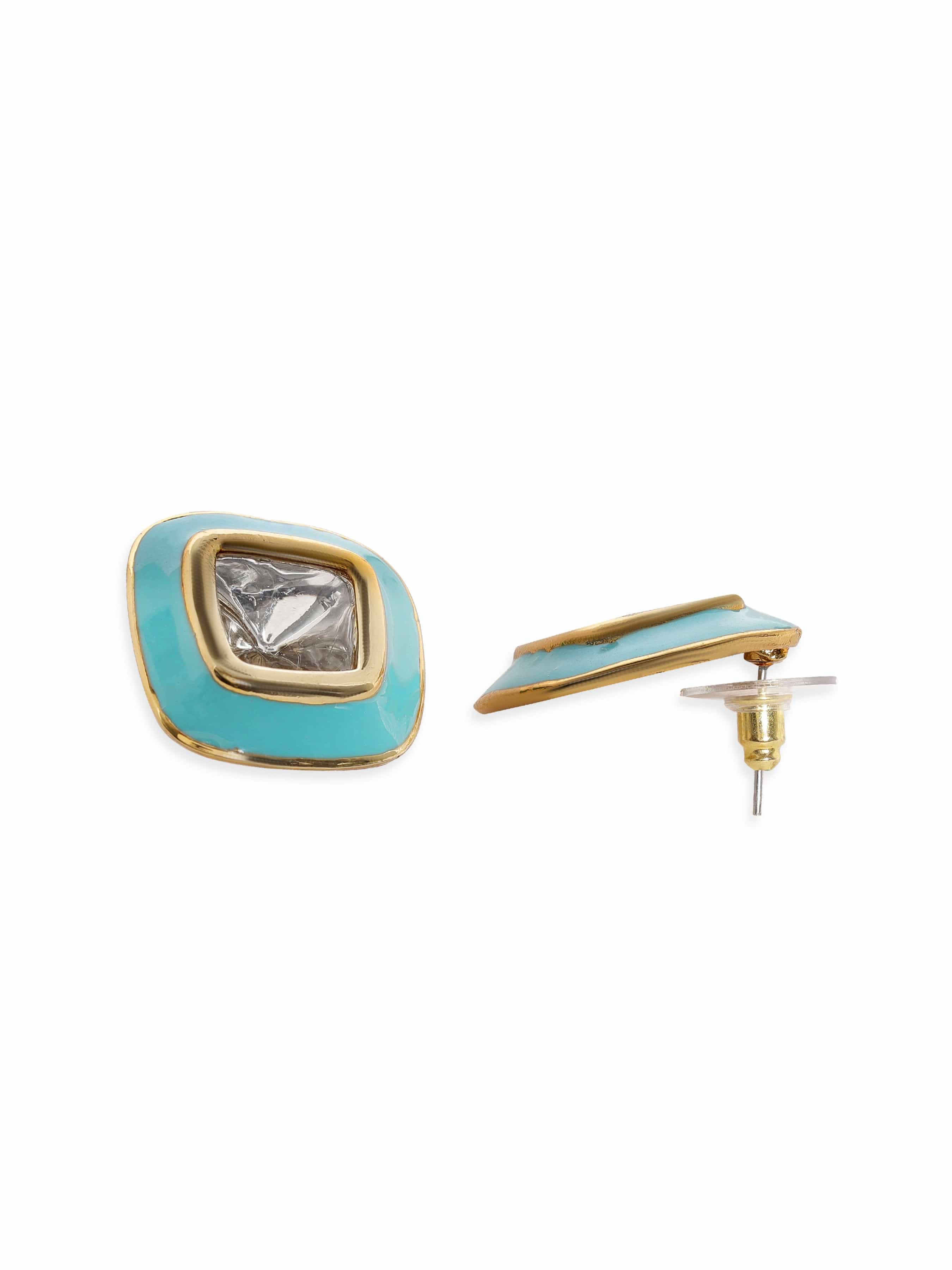 Turquoise Shine Crystal Studs