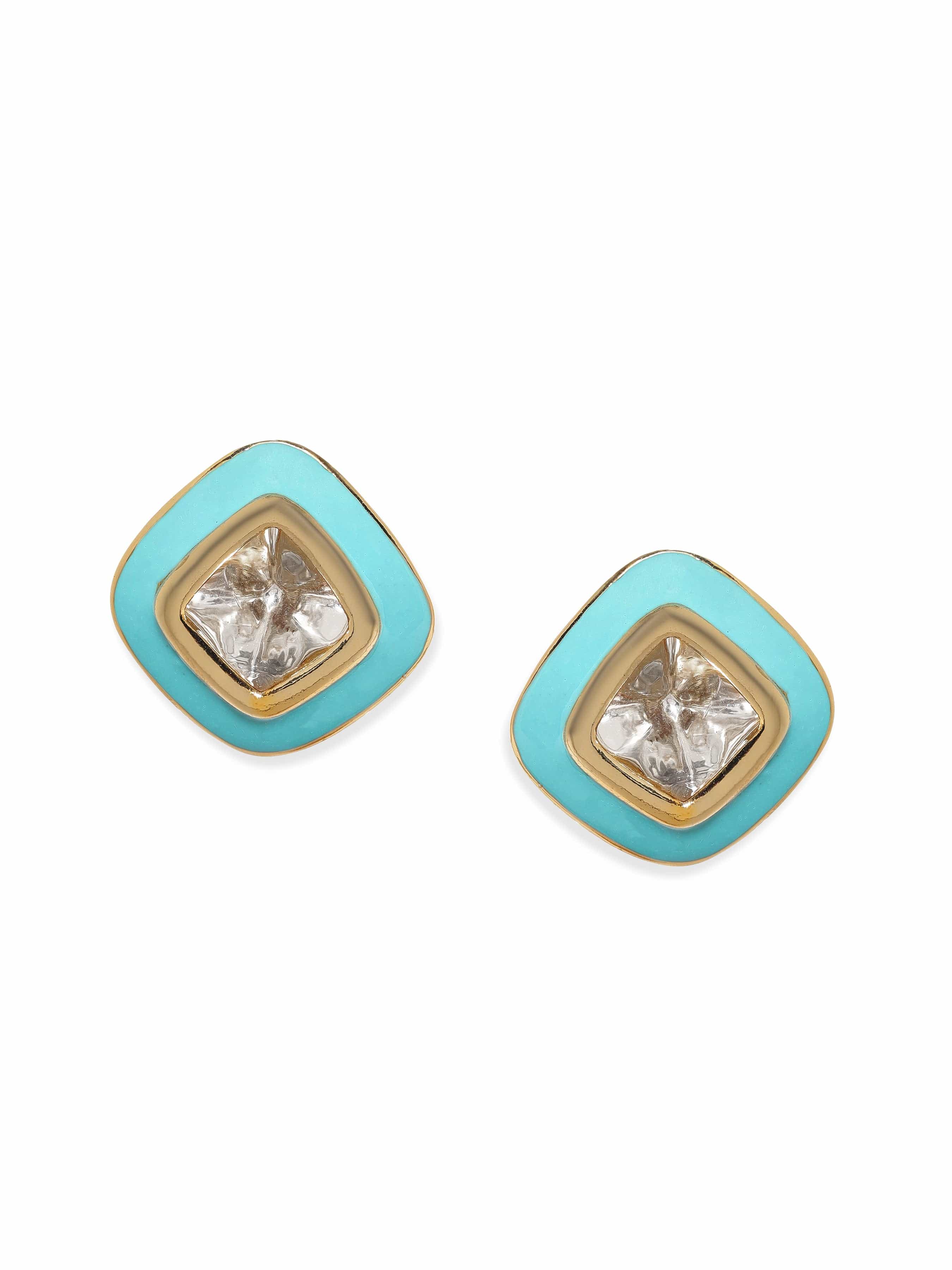 Turquoise Shine Crystal Studs