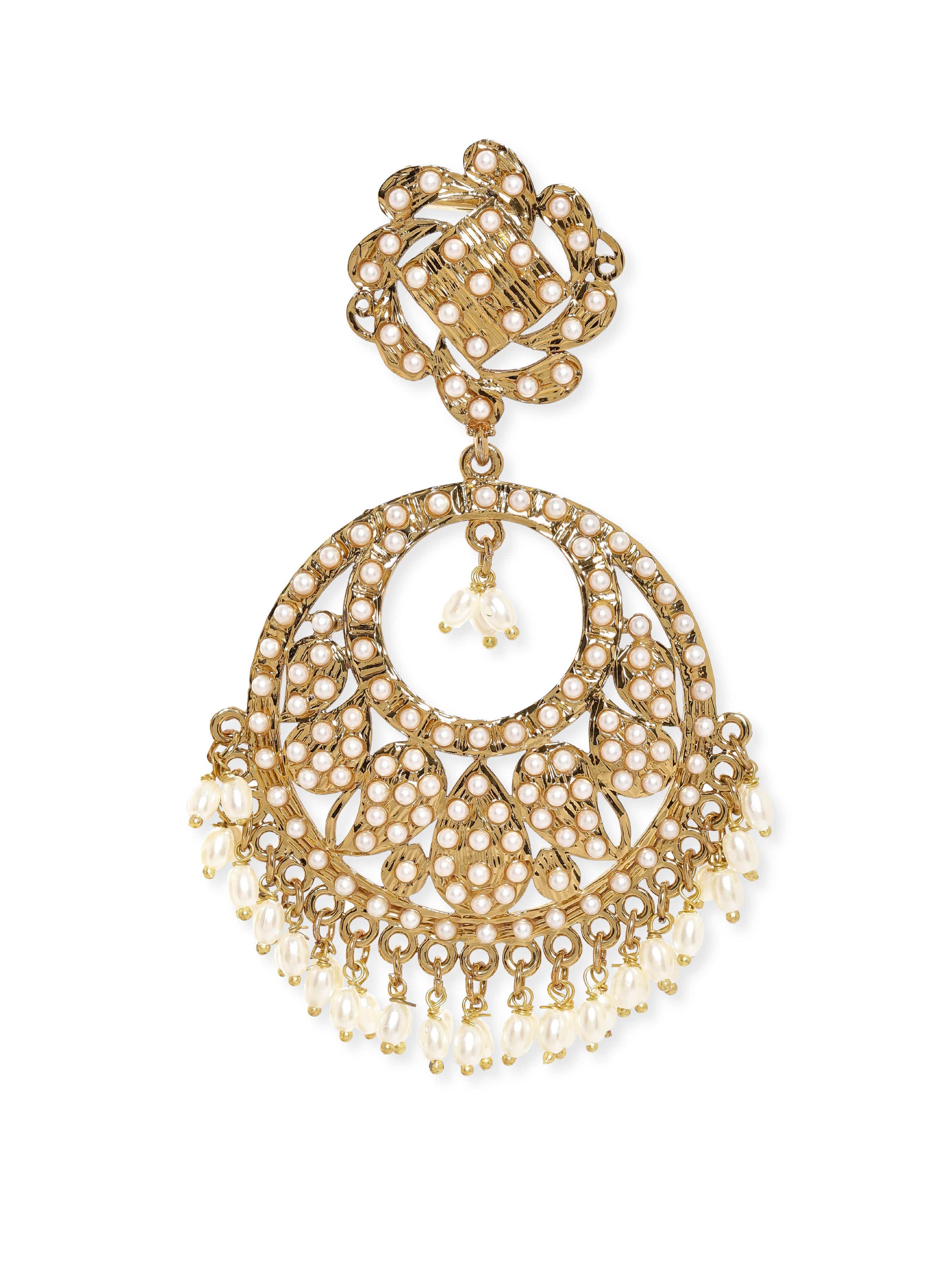 Classic Pearl Round Chandbali