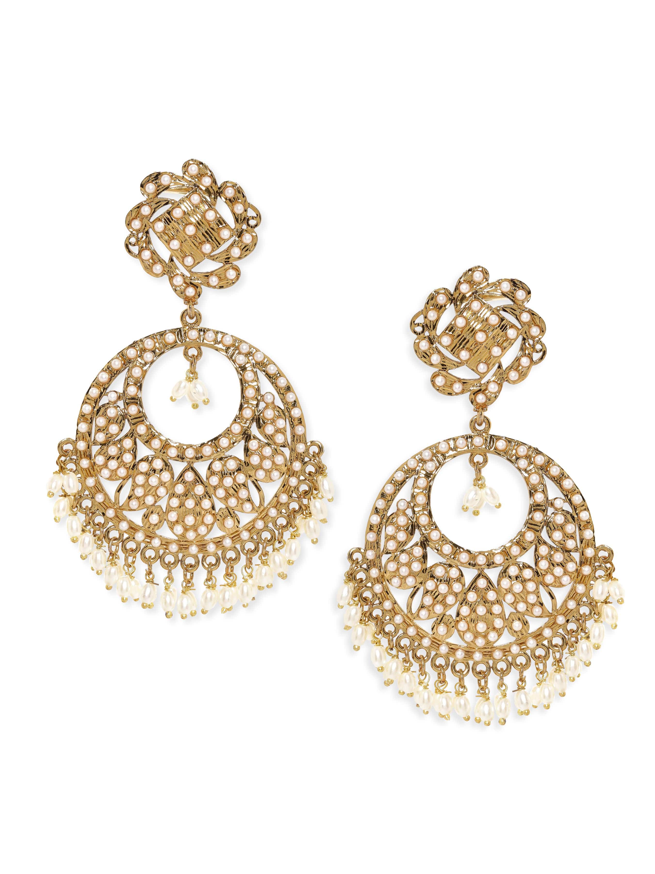 Classic Pearl Round Chandbali