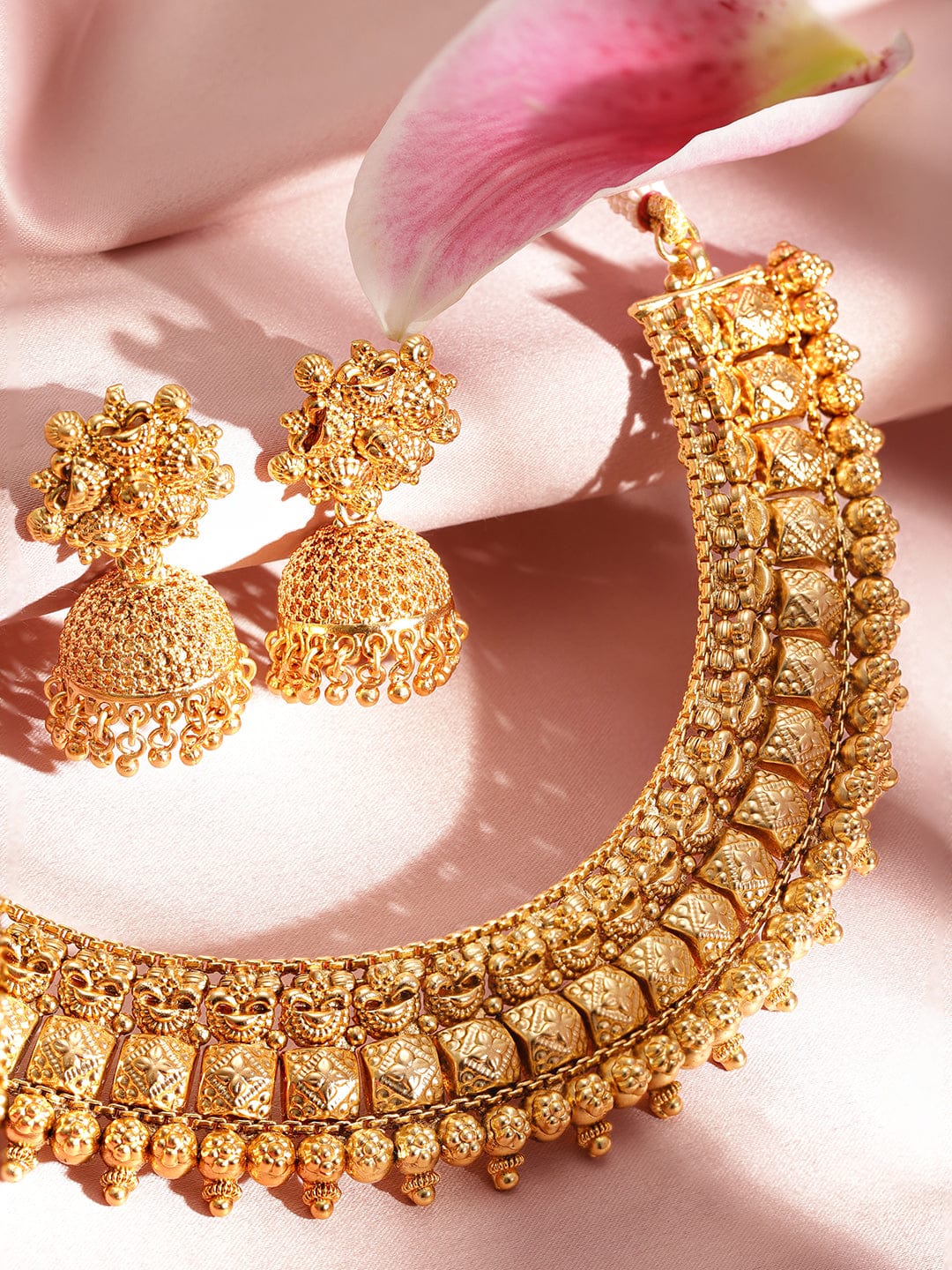 Golden Temple Necklace Set