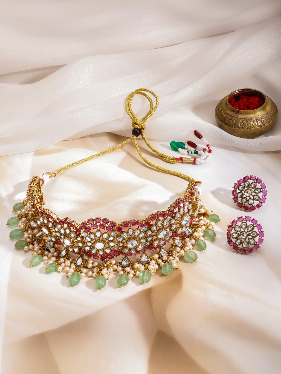 Rose & Mint Shine Necklace Set
