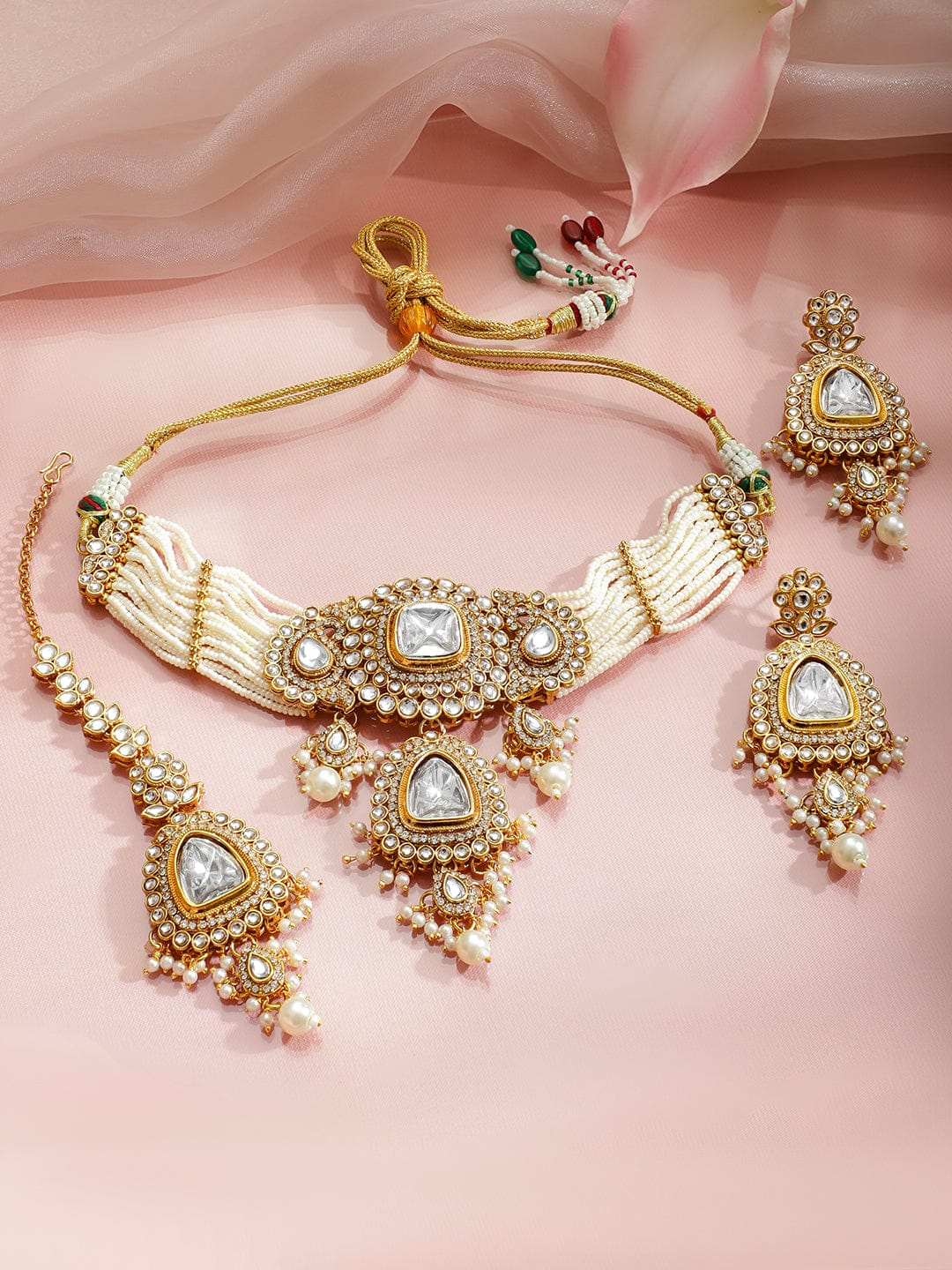 Golden Glow Edit Kundan Necklace Set