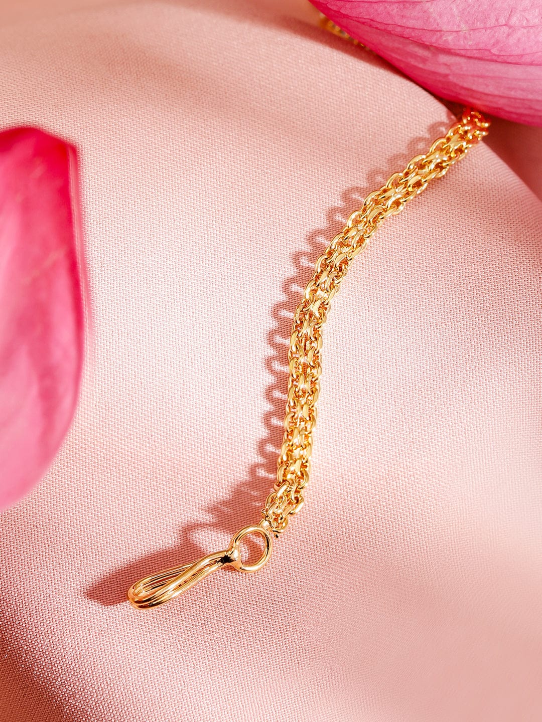 Wentra 22K Gold Plated Cubic Zirconia Studded Maang Tikka