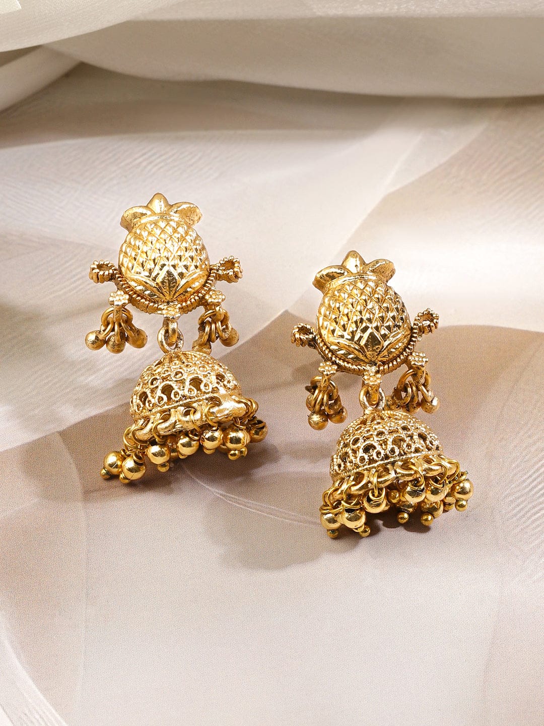 Lakshmi Motif Pink & Green Studded Necklace Set