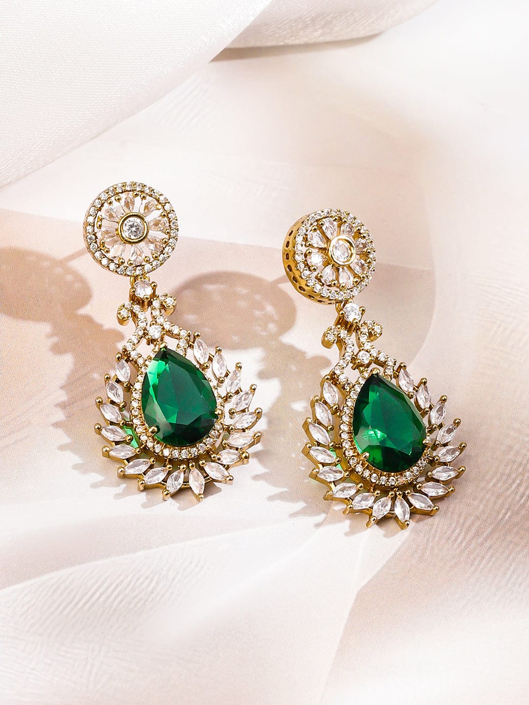 Green American Diamond Zirconia Necklace Set