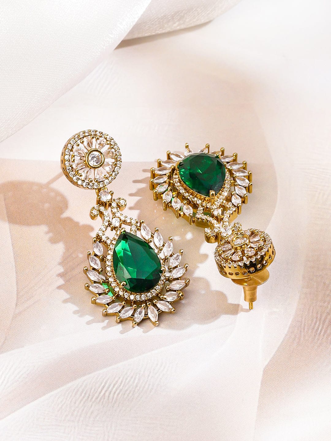 Green American Diamond Zirconia Necklace Set