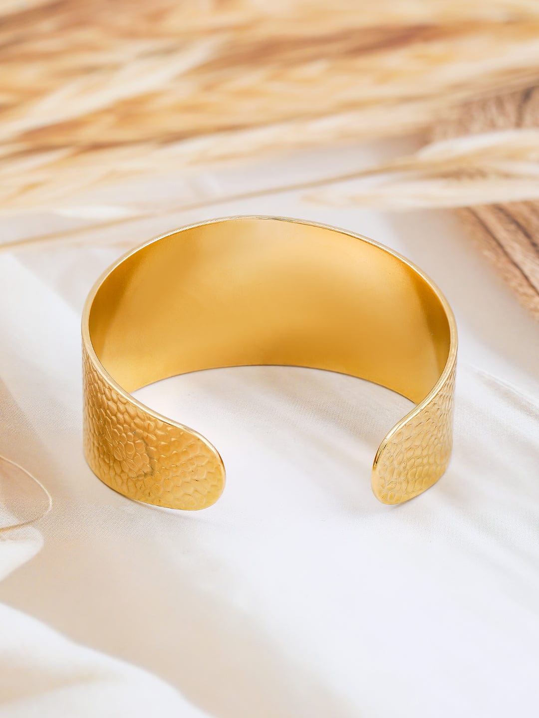 Textured Cuff Bracelet Gold Bracelet