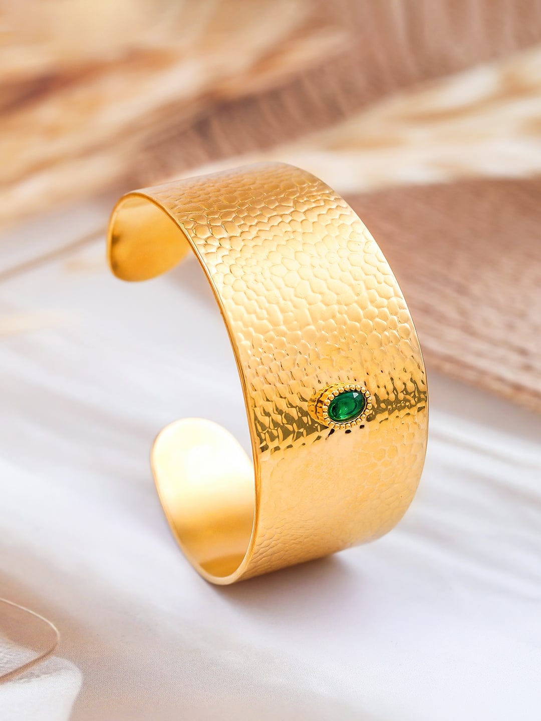 Textured Cuff Bracelet Gold Bracelet