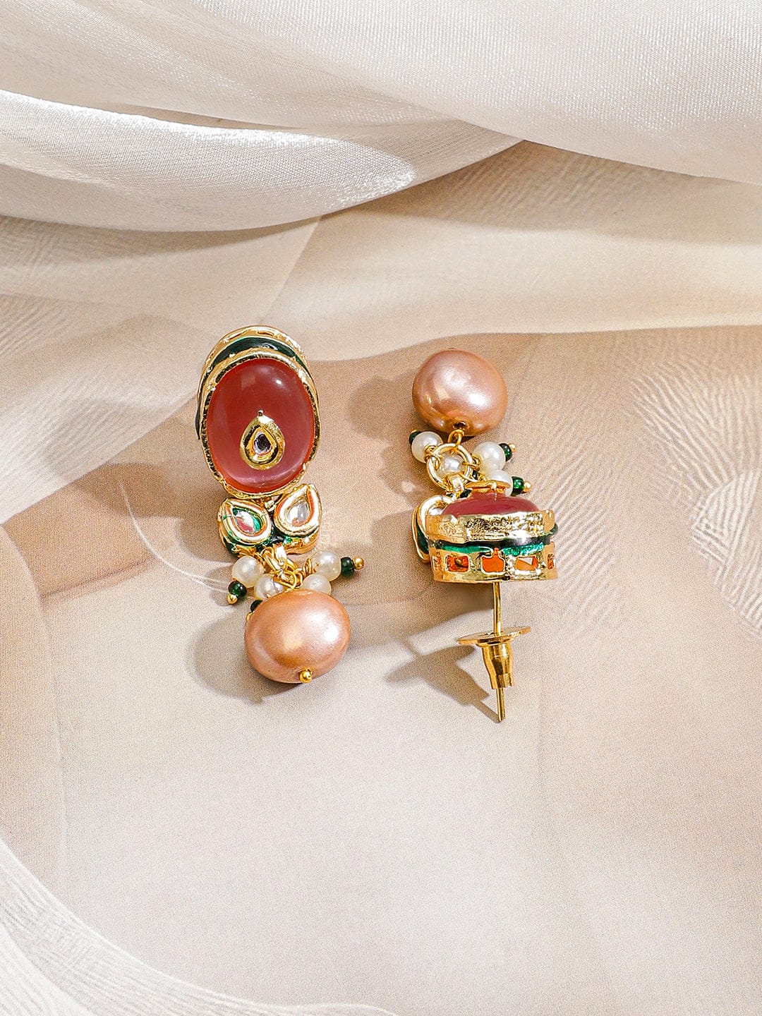 Multicolor Pearl Drop Necklace Set
