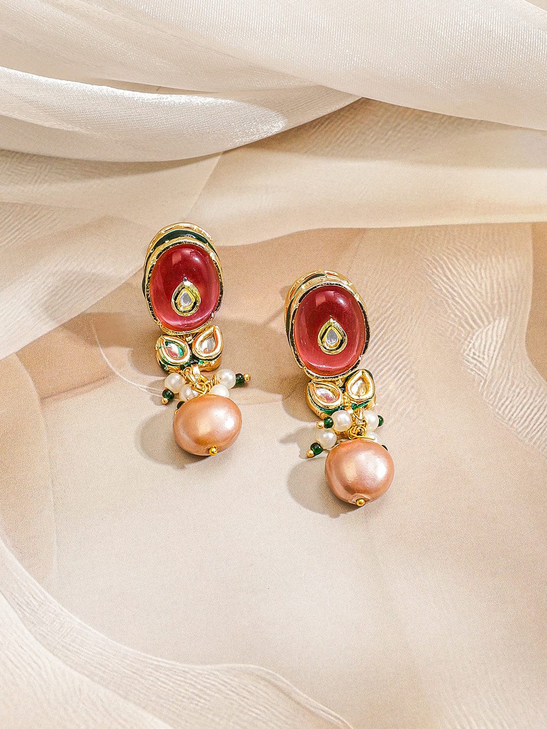 Multicolor Pearl Drop Necklace Set