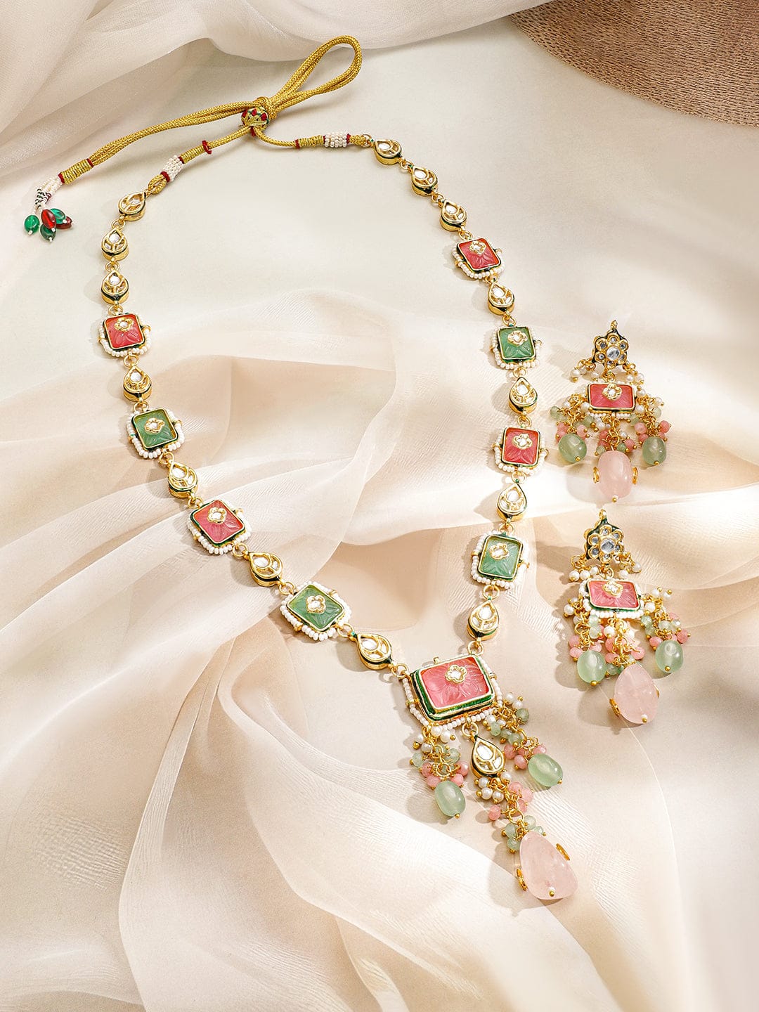 Bloom Multihued Kundan Necklace Set