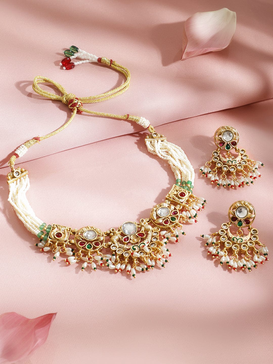 Royal Elephant Motif Necklace Set